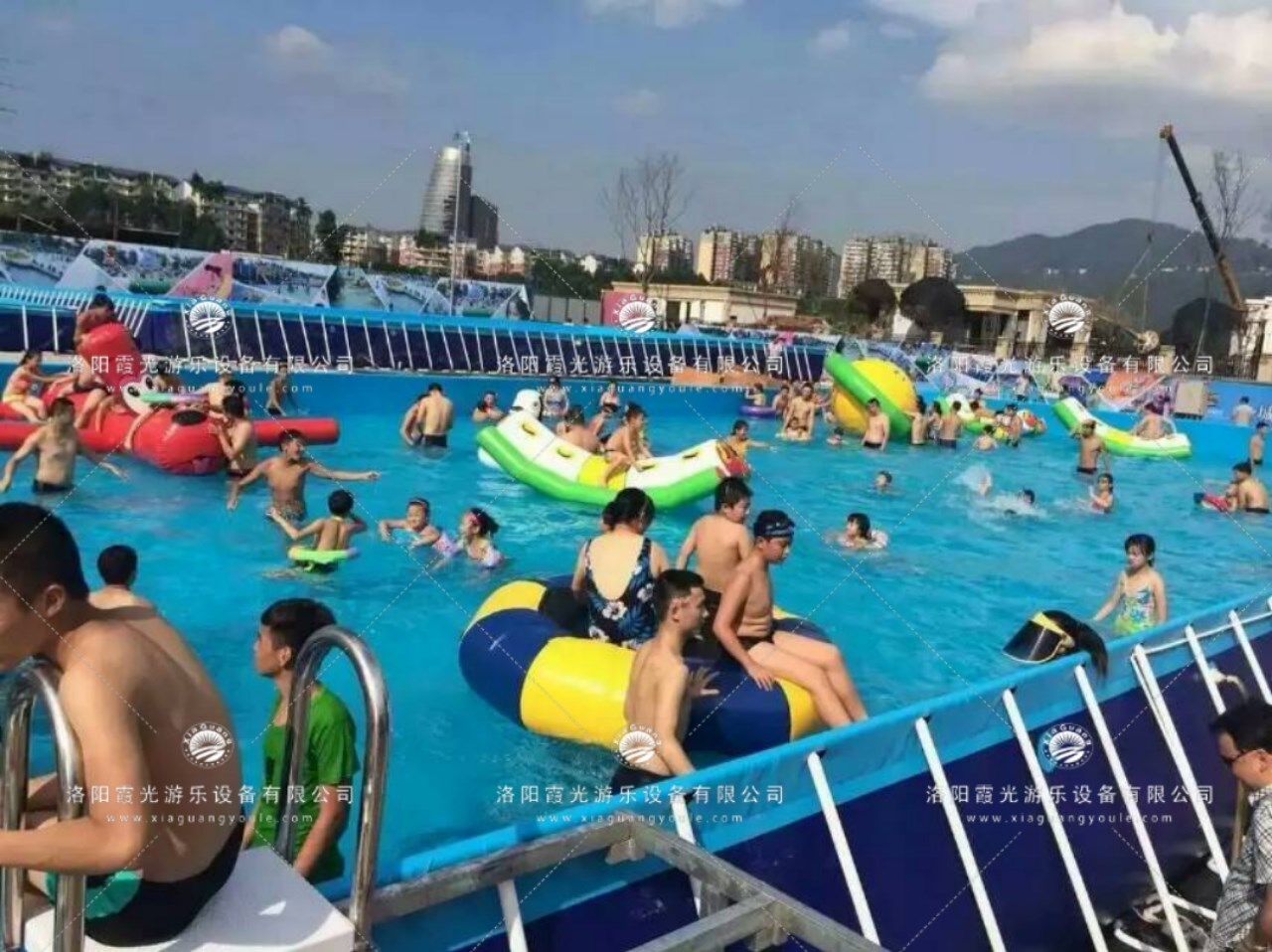 青原大型支架游泳池